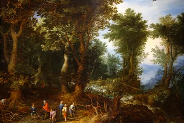 Paysage boisé avec Abraham et Isaac
